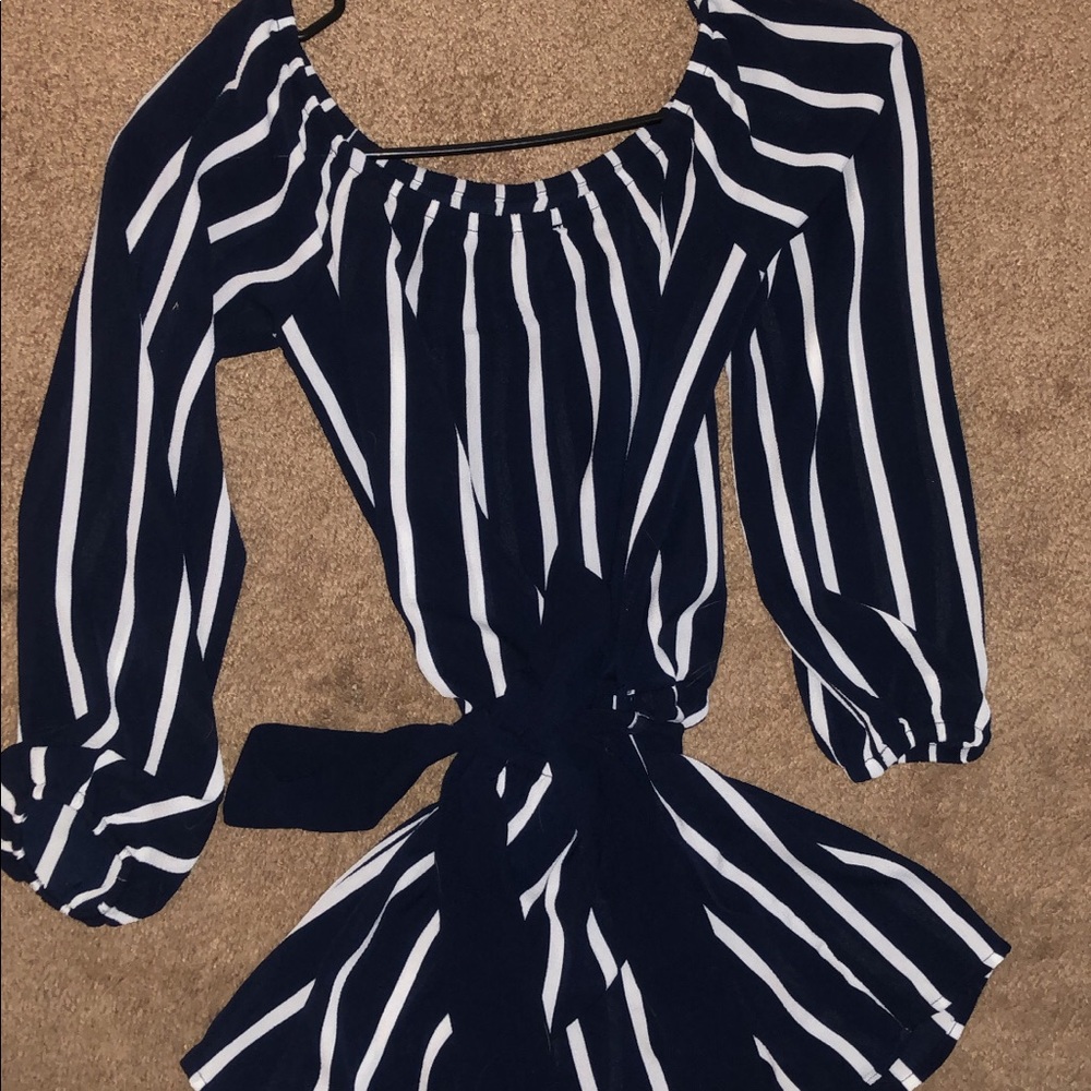 Striped romper